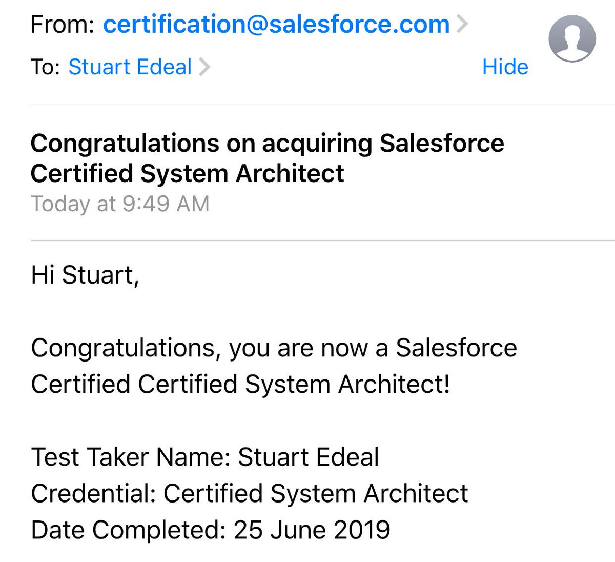 salesforcestu's tweet photo. Four years ago, I was laid off for not being an “essential resource” in my Salesforce team.  That day I vowed to learn more about Salesforce and be able to prove my worth at any organization. Today I completed the second leg of my journey. https://t.co/xfgL0Urz9l