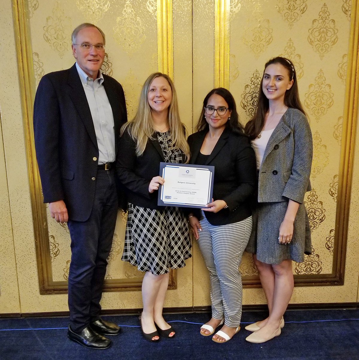 RU_SMLR's tweet photo. Congratulations to the graduate student chapter of @RU_SHRM for earning its eighth consecutive Outstanding Student Chapter Award! The award was presented at this week’s national @SHRM conference in Las Vegas. #RUSHRM #SHRM19 https://t.co/4LUx6IO2in