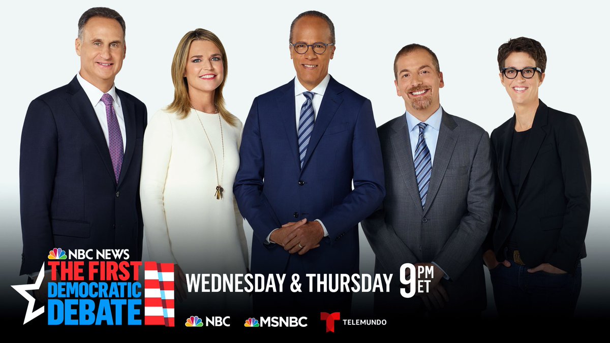 MSNOWNews's tweet photo. 1 day to #DemDebate live from Miami on @NBCNews, @MSNBC and @TelemundoNews.
Here's how the debates will work --> https://t.co/LKMa8QfapA https://t.co/mKxSDLA7aT