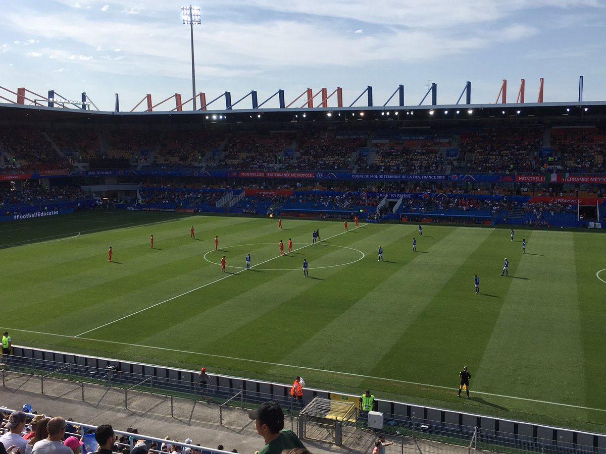 American_magPie's tweet photo. Repping @BESTFCSoccer at the Women’s World Cup in Montpellier! Boy is it hot! https://t.co/MbVQ3Jhy6f