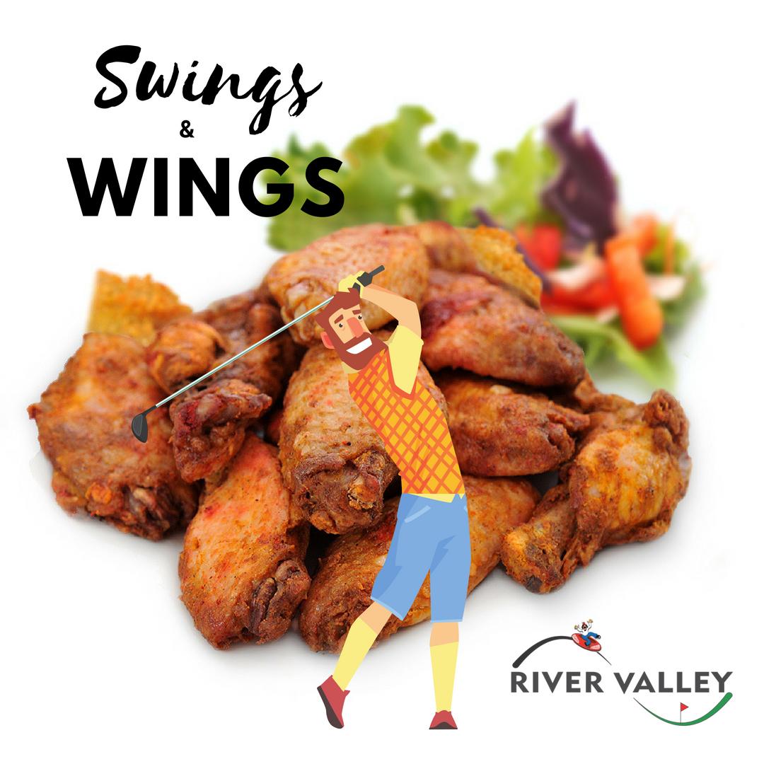 Come down tomorrow for our Swings &amp; Wings Special - every Thursday!
#RiverValleyGolf #SwingsAndWings