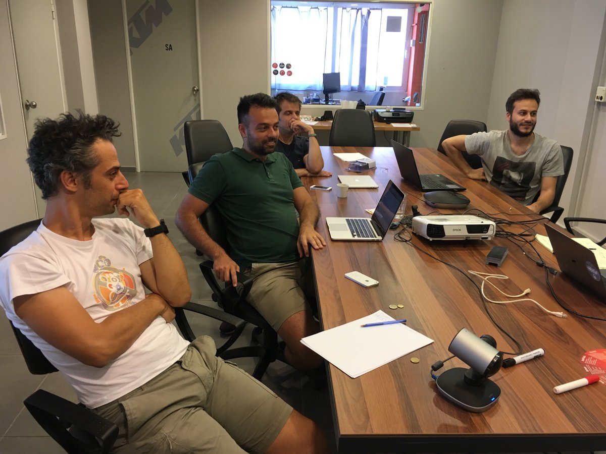 behaviorsignals's tweet photo. It’s sunny, it’s shiny, it’s summer! Time to take a beat and relax -ok- oh well 🤓 cause we play &amp; we play to win: Summer Heat Hackathon at Behavioral Signals Athens HQ 
Our peeps chose their teams &amp; get crackin on great ideas with our #OliverAPI #api #developers #emotionAI https://t.co/Jz8JGf3yb9