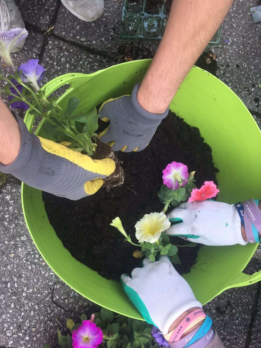Lots of gardening going on today with our service users 🌸🌷🌺