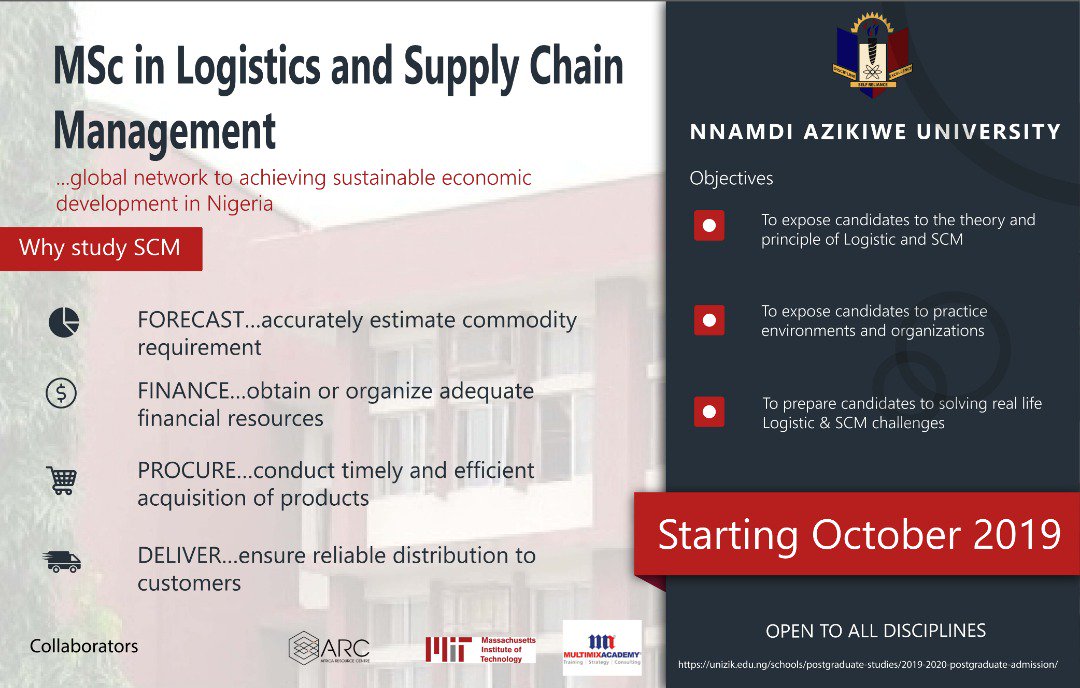 zukynokeke's tweet photo. Its such a pleasure to see the 1st MSc in Supply Chain Management programme in Nigeria. Lets keep pushing in the right direction. @ARC_Nigeria @HrhWanda @GHSupplyChain @Yadav_supplychn @Davesarleywhu @supplychaintom @mosesmuputisi @BBOpEx @PplthatDeliver @HealthSCM @GaviMag https://t.co/LMXS6WEAUB