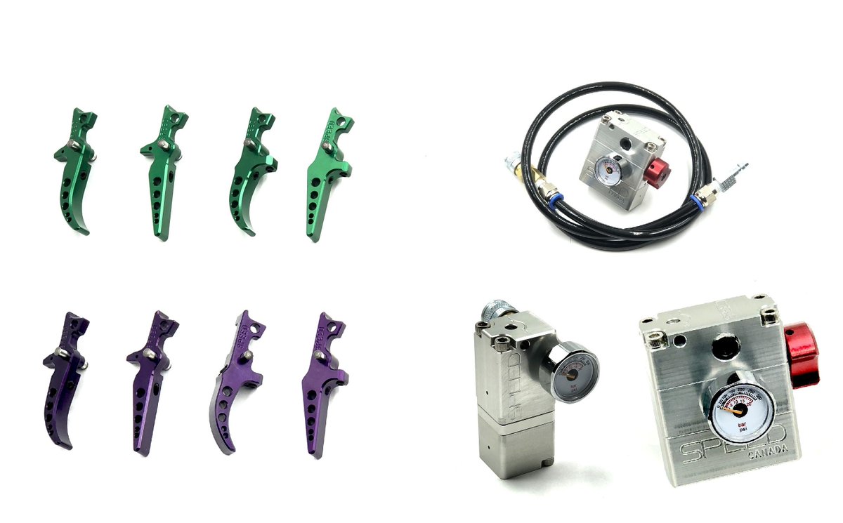 jag_precision's tweet photo. New Products in from Speed Airsoft! Green and Purple triggers galore for your next race gun build! Check it out!

#speedairsoft #hparegulators #hpanation #airsoft #jagprecision https://t.co/eoXV0Qrxrf