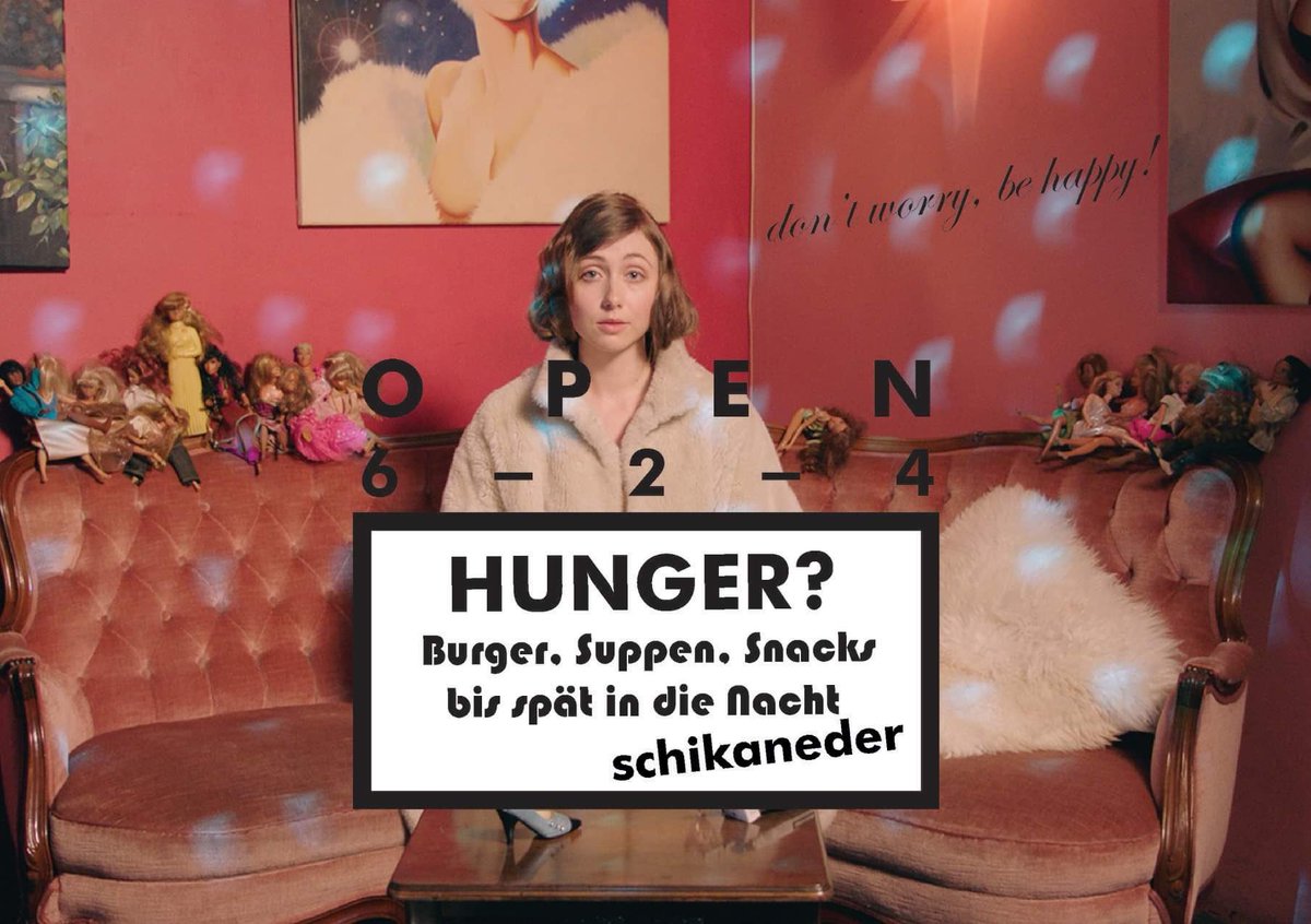 NIE WIEDER HUNGER! 🍔🥗🥪🍜

Ab Donnerstag gibt es SPEISEN und SNACKS im schikaneder - und zwar bis SPÄT IN DIE NACHT - kommen Sie, kommen Sie, liebe Leute!