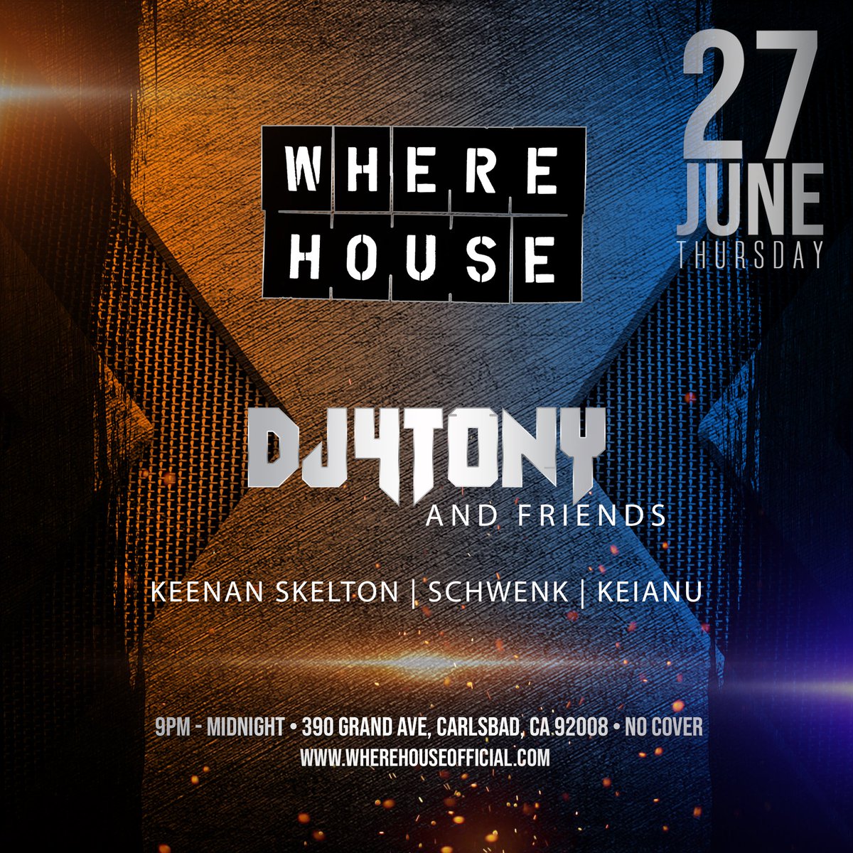 housextechnosd's tweet photo. This week!🔥We’re excited to have @backroomsd artist @DJ4TONY &amp; Friends back to throw a massive party to kick off the summer.😎@KeenanSkelton @GarrettSchwenk @keianudiers #housemusicallnightlong https://t.co/KW4uPnnNgM