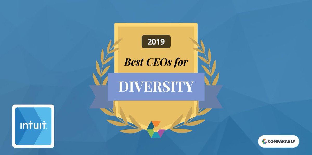 Intuit's tweet photo. Congratulations to @sasan_goodarzi for being recognized as #1 on the @Comparably Top CEOs for Diversity list! We're proud of the work you do to advance #diversityandinclusion at @Intuit and around the world. #PoweringProsperity https://t.co/huLSAzFHkj https://t.co/qyigu1UmGw