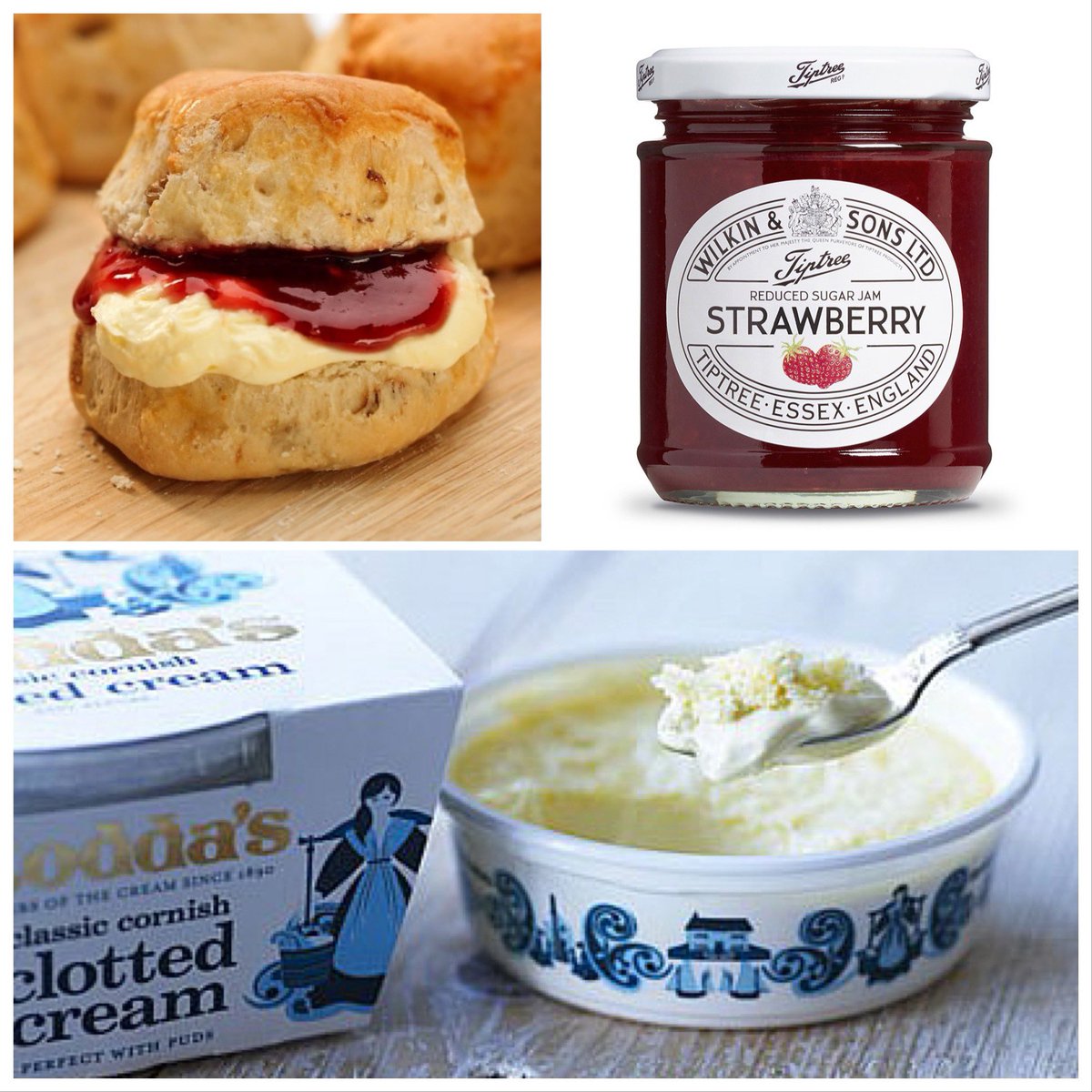 brookstreetfood's tweet photo. Our recommendations for #NationalCreamTeaDay - handmade cake company scones. Sultana or plain. @Roddas_Cream and @tiptree jam. Simples. https://t.co/WhYhzc3kj6