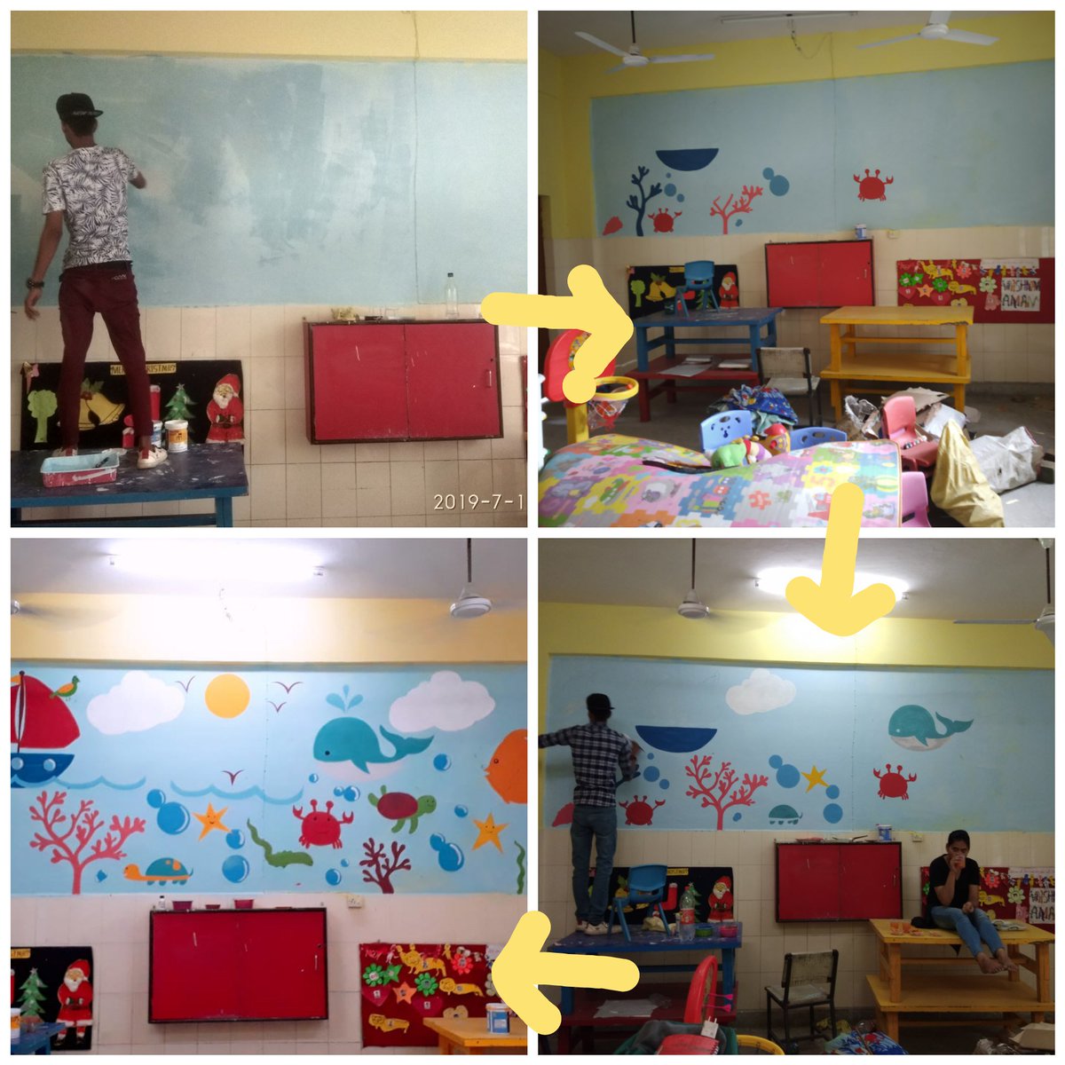 leoratrust's tweet photo. Before and after work,at MCD school. https://t.co/QRIJBY6LJ8
