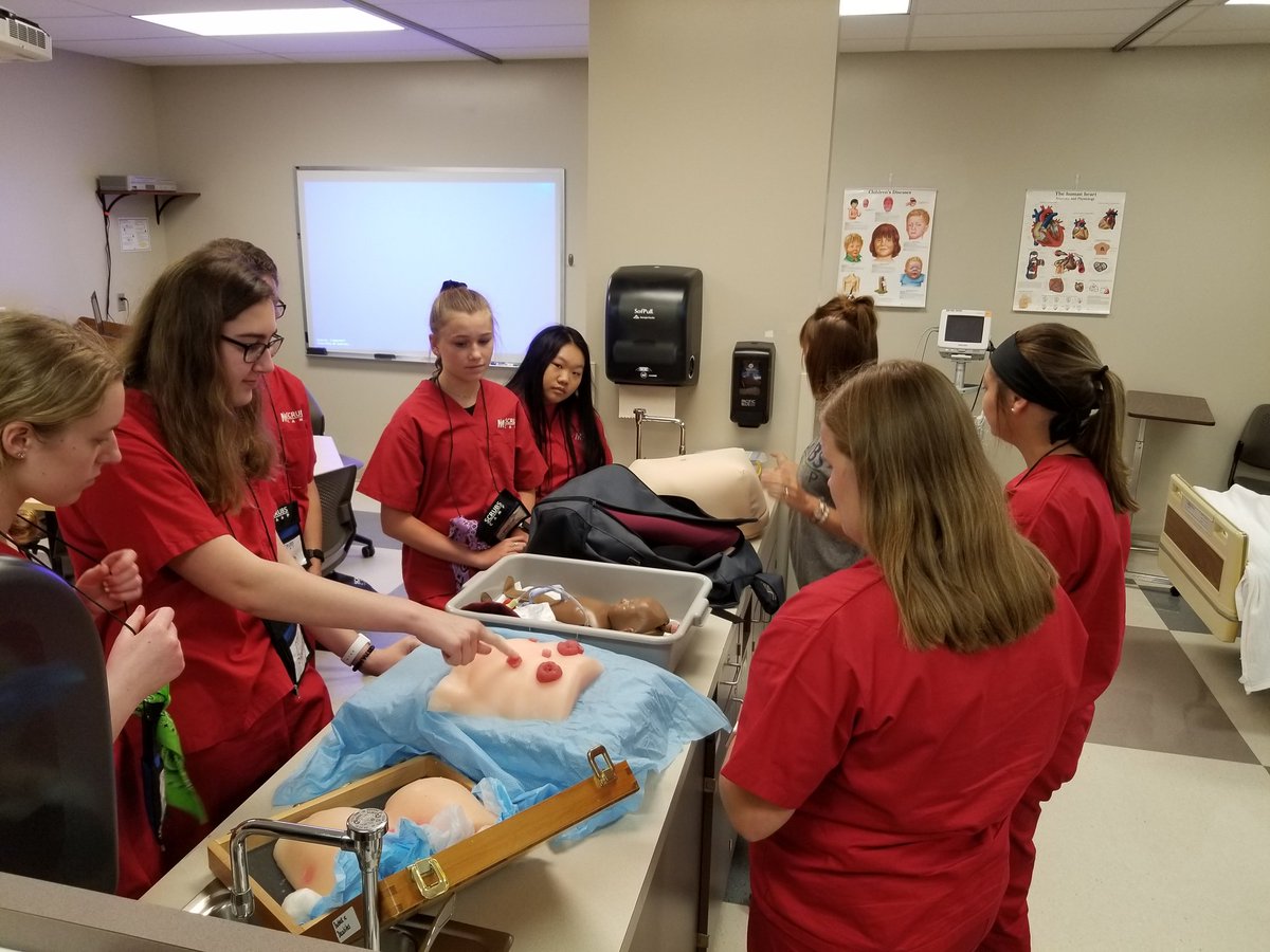 Sessions at <a href="/MStateCollege/">Minnesota State Community and Technical College</a> have been great! Looking forward to a fun afternoon! Thanks to @PrezBrimhall for talking with our #SCRUBSCamp2019 students!