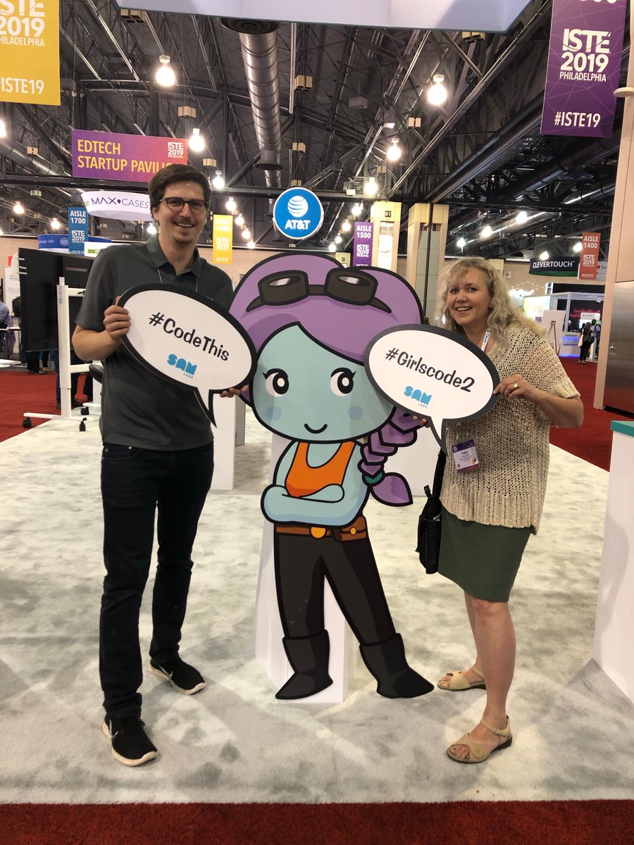 We have a team of teacher/tech leaders from the region attending the @iste conference to bring back new innovative ideas around technology integration into education. We always have to stop by to see our friends <a href="/SAMLabs/">SAM Labs</a>!