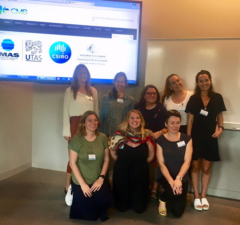 CMS_UTas's tweet photo. @CMS_UTas at #MARE19 were excited to present our #socialperceptions panel together to this international @MarSocSci community!
Looking forward to future discussion and collaboration ahead! ๐ ๐ https://t.co/BGlMXjZDsu
