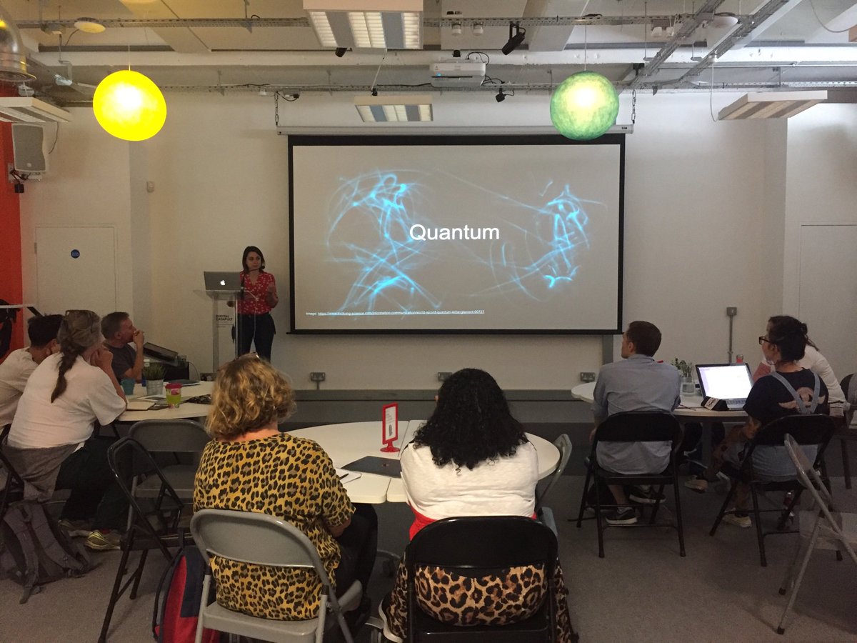 FuseBoxBtn's tweet image. As part of our Quantum Leaps day, FuseBox resident Maf’j Alvarez @limbicfish explains how the theories and opportunities in #quantum are exciting from an artistic perspective. #artsdriva