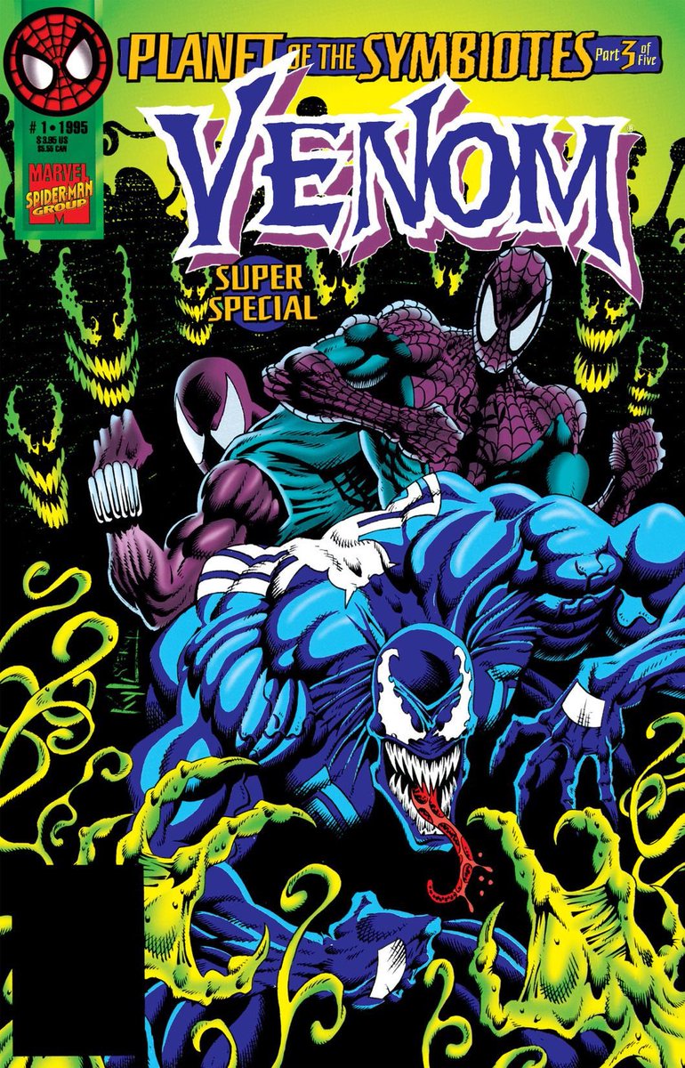 Carnage appears in the Spider-Man and Venom: Planet of the Symbiotes storyA Symbiote invasion and it’s up to Spider-Man Scarlet Spider and Venom to stop itThe story is told in these super specialsAmazing Spider-ManSpider-Man VenomSpectacular Spider-Man Web of Spider-Man