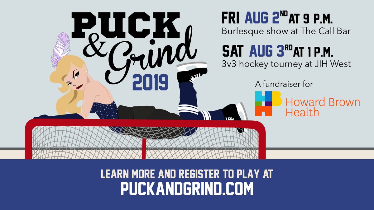 AliLawrence's tweet photo. #PuckAndGrind 2019 is coming up fast! We have a killer line up for our show Aug 2nd at @thecallbar and we have a few spots still open for our 3v3 tourney on Aug 3rd. Register and learn more at https://t.co/e6mq82mcaU. 

This year we are raising money for @howardbrownhc https://t.co/y3dvgdENum