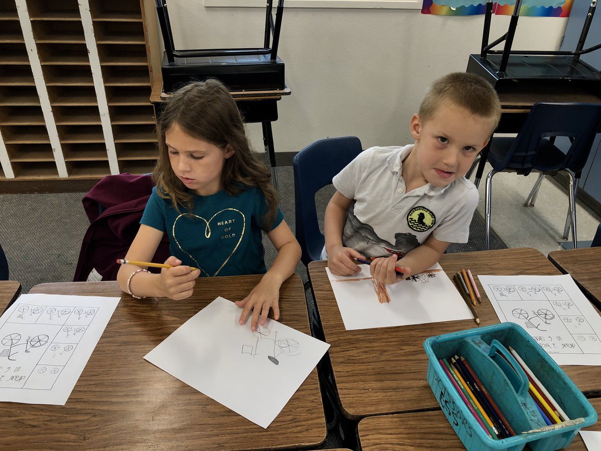 LOMA_ESS's tweet image. Learning how to draw a bike for Kid’s Choice! #ESSROCKS #LMSVHEART #SUMMER19
