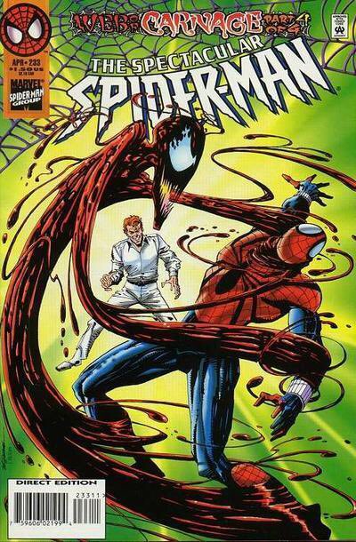 Next Carnage bonds with Ben Reilly Spider-Man in the Spider-Carnage (“Web of Carnage”) storyline! Carnage bonds to Spider-Man in this story who is forced to combat the symbiote’s violent and murderous urges.