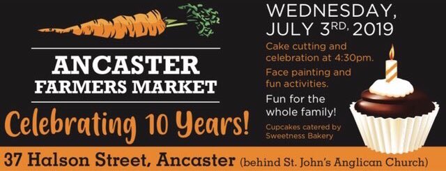 Come join us for our 10th Birthday Party on Wednesday July 3rd!