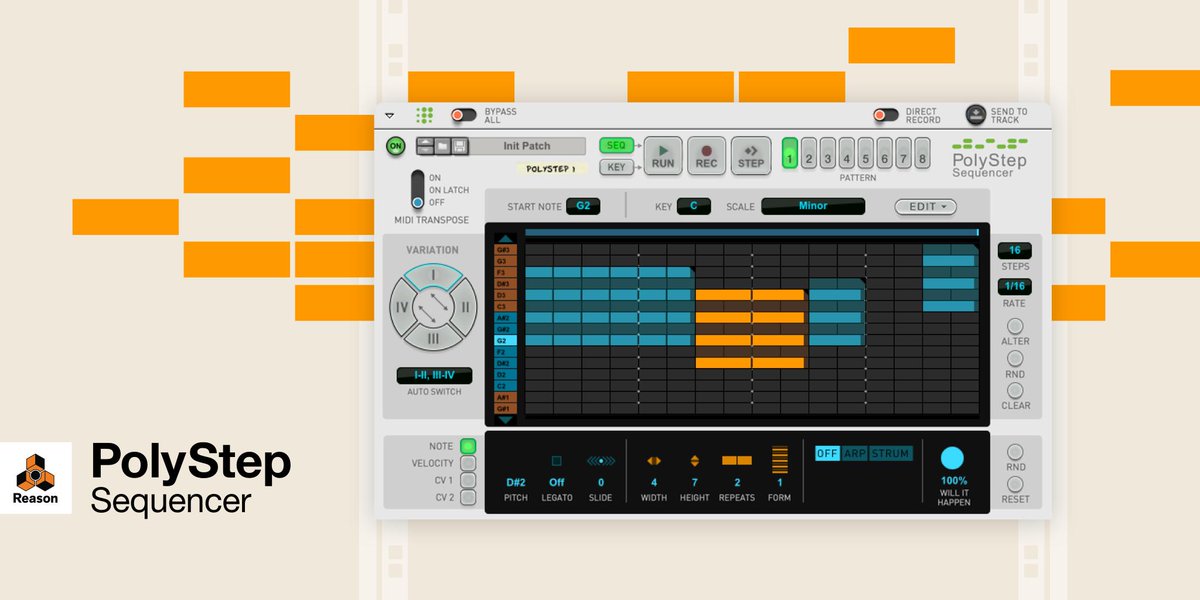 reasonstudios's tweet image. Let&apos;s hear what you&apos;re making with PolyStep Sequencer! Put it to work and share some music you&apos;ve created with it. We&apos;ll listen and share some of our favorites!

Tag your posts with #PolyStepSequencer