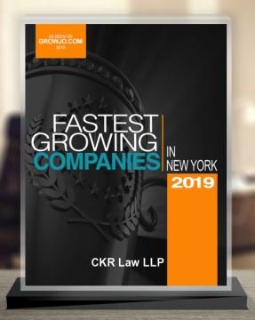 CKR Law is honored to be recognized as one of the 2019 top Fastest Growing Companies in New York by The American Registry!

#law #newyork #honored #companies #top #one #american #registry #recognized #fastestgrowing #CKRLaw #GlobalLawFirm