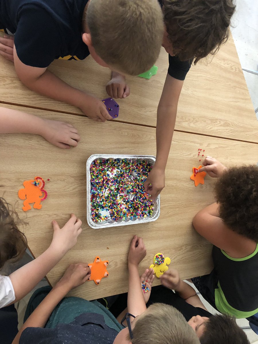 Mrs_Abram's tweet photo. A fun block spent listening to music and talking while working on some melty bead art. A great way for the class to talk about the school year and plans for the summer. @ElginEagles  @GEDSB https://t.co/A7xiTQUCHF