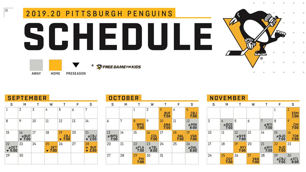 Pittsburgh Penguins on X: 100 days until the home opener. Regular season  schedule:  #IsItOctoberYet   / X