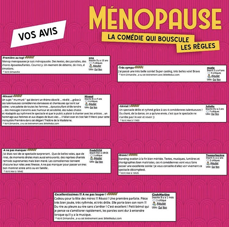 Menopause la comédie qui bouscule les règles