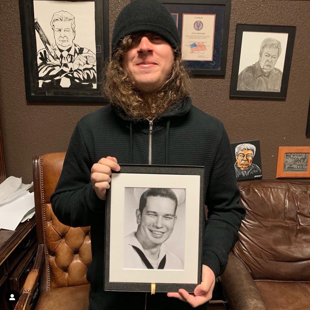 Here is my drawing of the Old Man, Richard Harrison. 
A man who was proud to have served his country and share his knowledge on <a href="/pawnstars/">Pawn Stars</a> 
I was fortunate to visit the pawn shop and show the drawing to the pawn stars team, it was evident how much he meant to everyone. #Legend