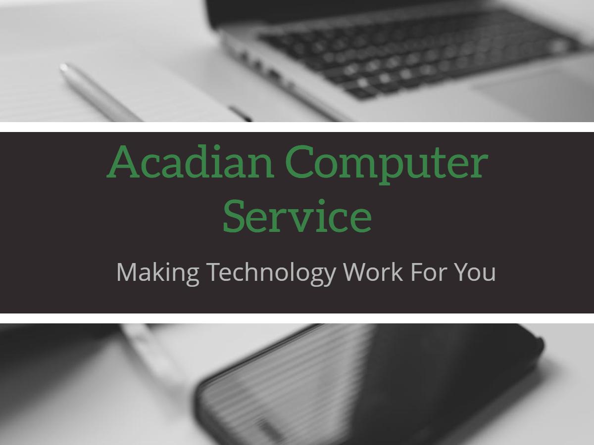 AcadianCS's tweet photo. Technology doesn't need to be hard. Give us a call today to see how we can simplify your IT and keep you working smart and efficiently. #YGK https://t.co/fisqm84lKV