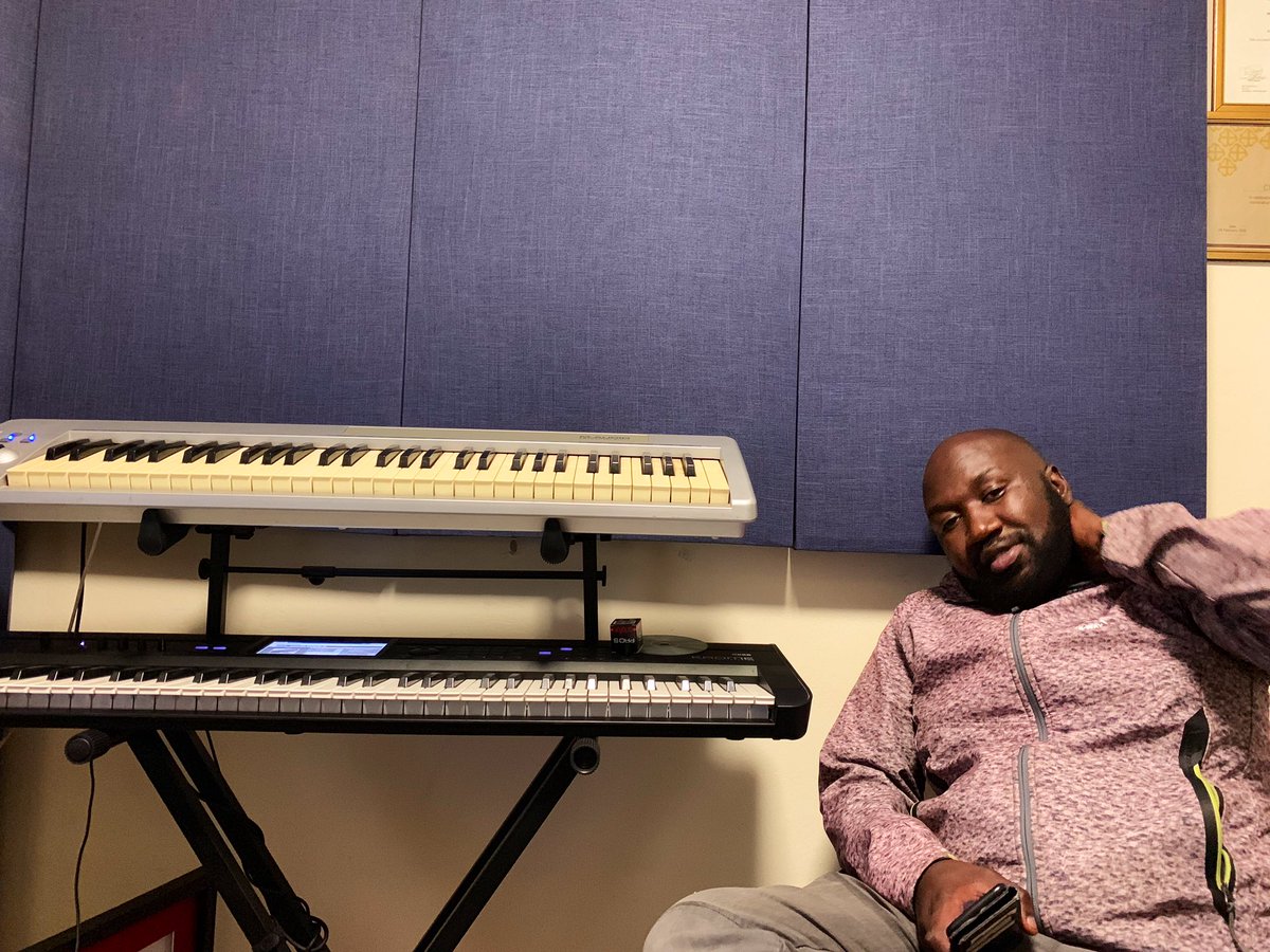 Chymamusique's tweet photo. My moreki friend in the Studio ... @swartblack aka Black Mamba. #SwartOriProductions π₯π₯π₯. Voice overs night π #workMode #NightShift https://t.co/j7lVvyrxn2