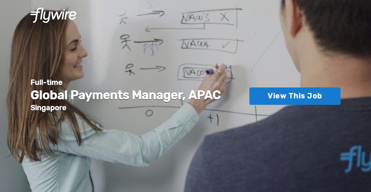 Flywire's tweet photo. Flywire is seeking a #GlobalPayments Manager in our Singapore Office. A background in #payments is preferred. Apply now: https://t.co/a0WdNgvo2w #FlyMateRecruiting #SingaporeJobs #Singapore https://t.co/PIlrgCLRJe