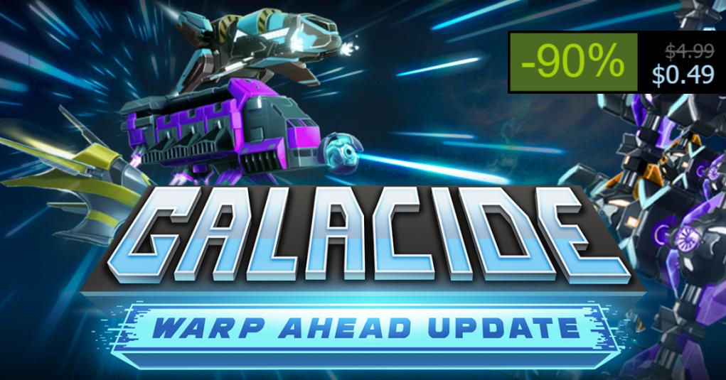 We're in the Steam Summer Sale for a WHOPPING 90% off!

THAT'S LESS THAN A DOLLAR!

Grab it for yourself, or a friend:
store.steampowered.com/app/356790/Gal…

(The artbook and OST are also on sale) 
#indiedev #SteamSale #SteamSummerSale #indiegame #galacide #gamedev