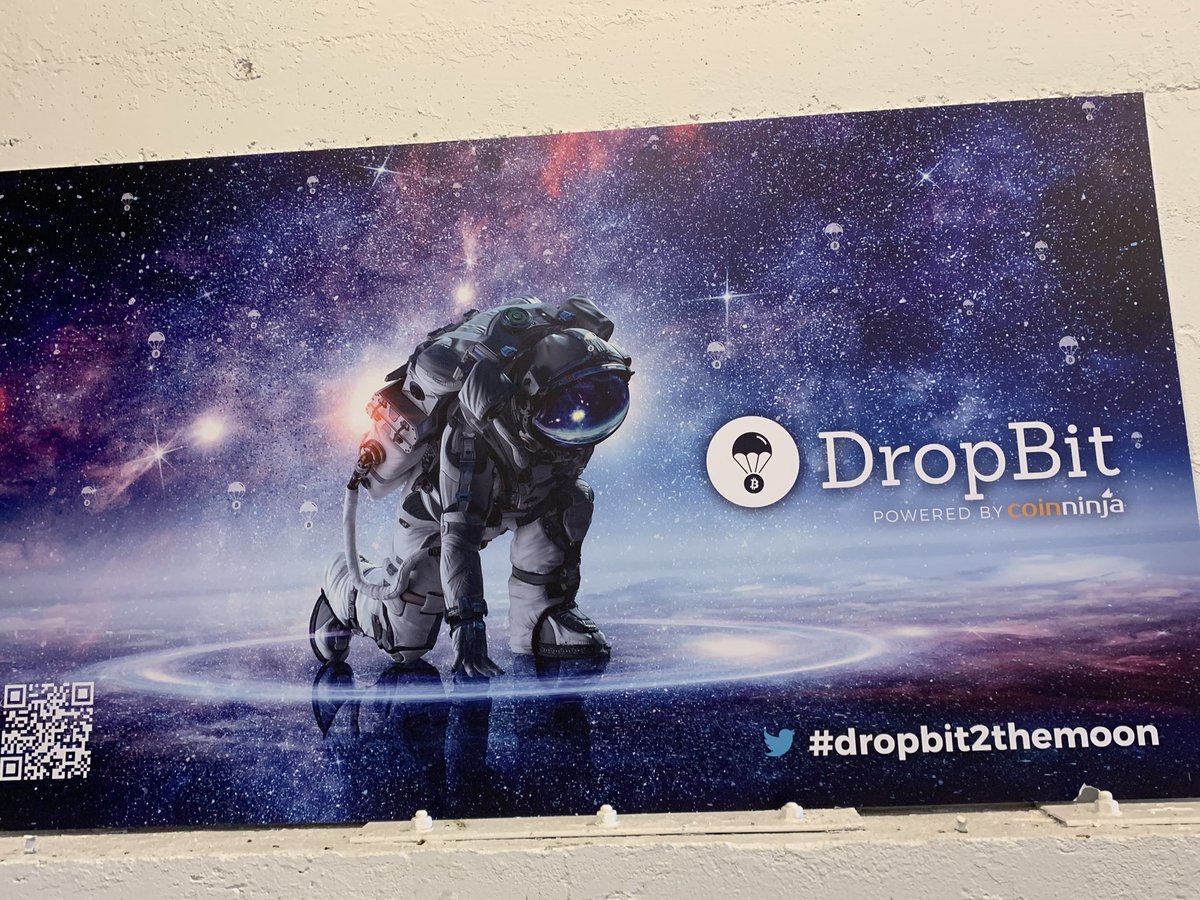 TheBitcoinConf's tweet photo. Want 10 million satoshis?
Take a selfie in front of @dropbitapp’s posters at the conference using #dropbit2themoon!
At the end of Day Two, they will select one lucky winner to receive 0.1 BTC. Unlimited entries apply! 🎊🎁 https://t.co/8WonUkuLc0
