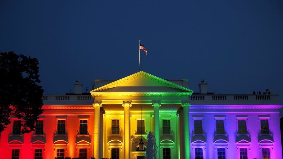 DrRonHolt's tweet photo. Being presidential during #PrideMonth is loving and accepting your #lgbt+ constituents, fighting for and protecting their rights, and creating a society for all to thrive. 

We miss you daily, Mr. President Obama. 🏳️‍🌈 https://t.co/c06hTgoR15