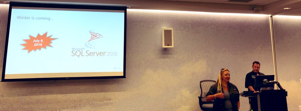 SQL_JAR's tweet photo. So much good info on migrating SQL Server to 2019 by @AirborneGeek  and @tameraclark #modernmigration #nashsql #nashbi https://t.co/MYJe6sn5OL