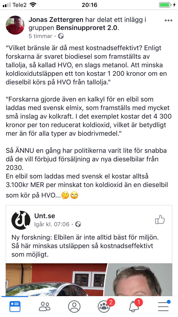 Norrskogen's tweet photo. #RT @rolfedstrom1: RT @PWallenberg: HVO100 från tallolja betydligt mer kostnadseffektivit för att minska koldioxidutsläppen än en elbil. @altingetmiljo @Svebio @LRFVstraGtaland @teknikensvarld @automotorsport @svtnyheter @rolfedstrom1  @RebeccaWUvell https://t.co/JpdywnFWuE