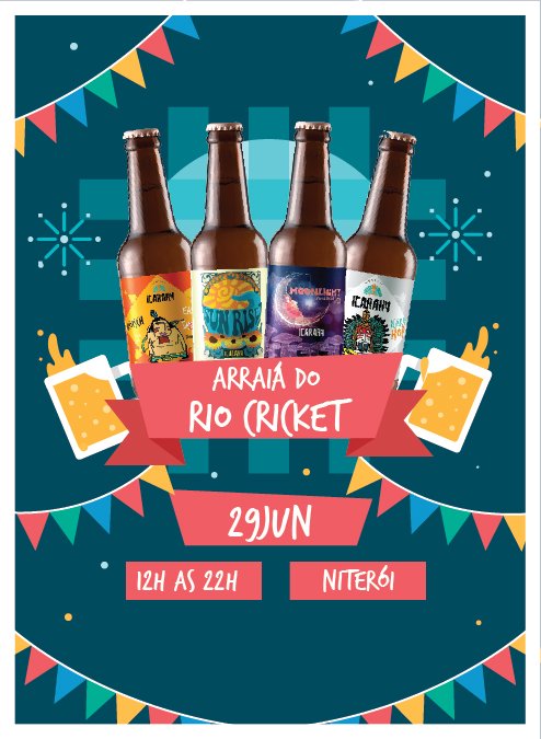 icarahycerveja's tweet photo. Mais uma feira então? Ou um arraiá? Dessa vez no Rio Cricket! Um belo arraiá!
Sáb. 29 de junho de 12h as 22h.
Rua Fagundes Varela 637 - Ingá - Niterói
#icarahy #cervejaicarahy #cervejaartesanal #arraiá #riocricket #cerveja #cerva #chopp #feirinha #niteroifeirinha
Saúde! 🍺 https://t.co/QdN9MNI9wt
