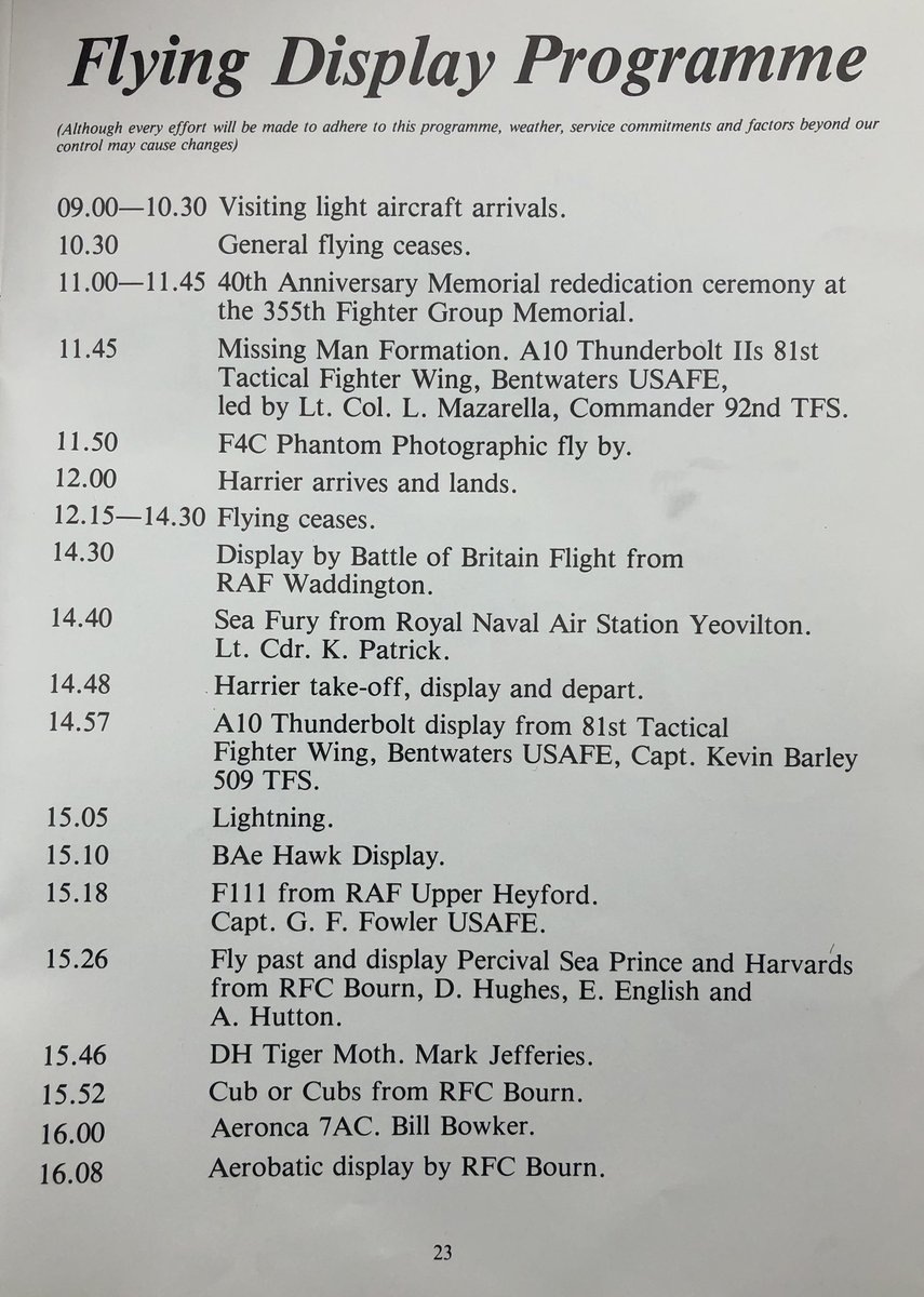 airdisplays's tweet photo. Would a historian tell me if these signatures are “real” they would have been signed in 1984. They look real on the paper. I flew the show. One of my first I guess! @355WG_CC #355th #fightergroup https://t.co/Sb0EPHUH5Z