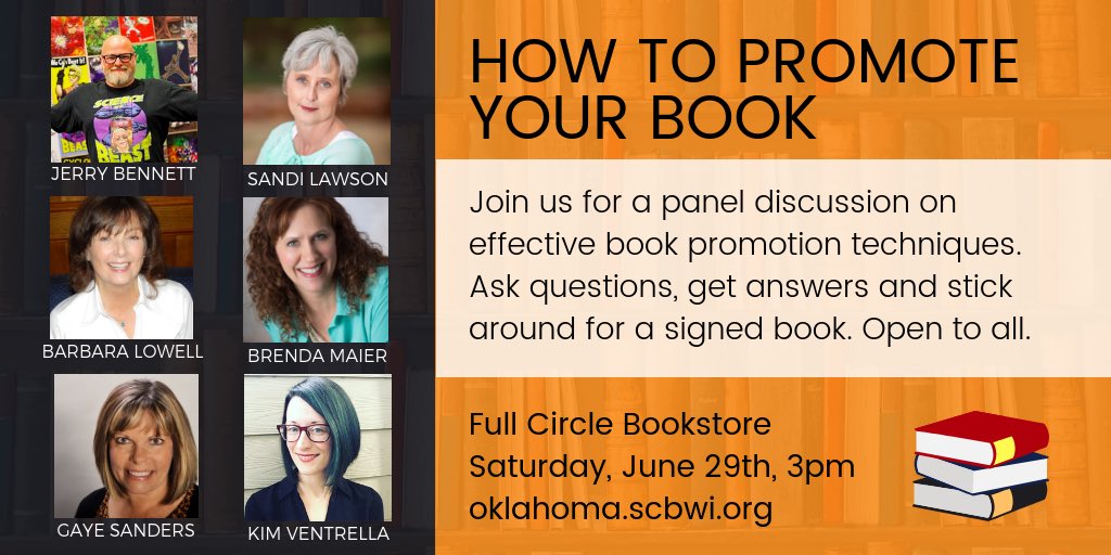 comicbookjer's tweet photo. This Saturday! @fullcircleokc will be hosting a panel of established authors on book promotion, and they let me tag along. #readlocalOK https://t.co/URBvme1MEN