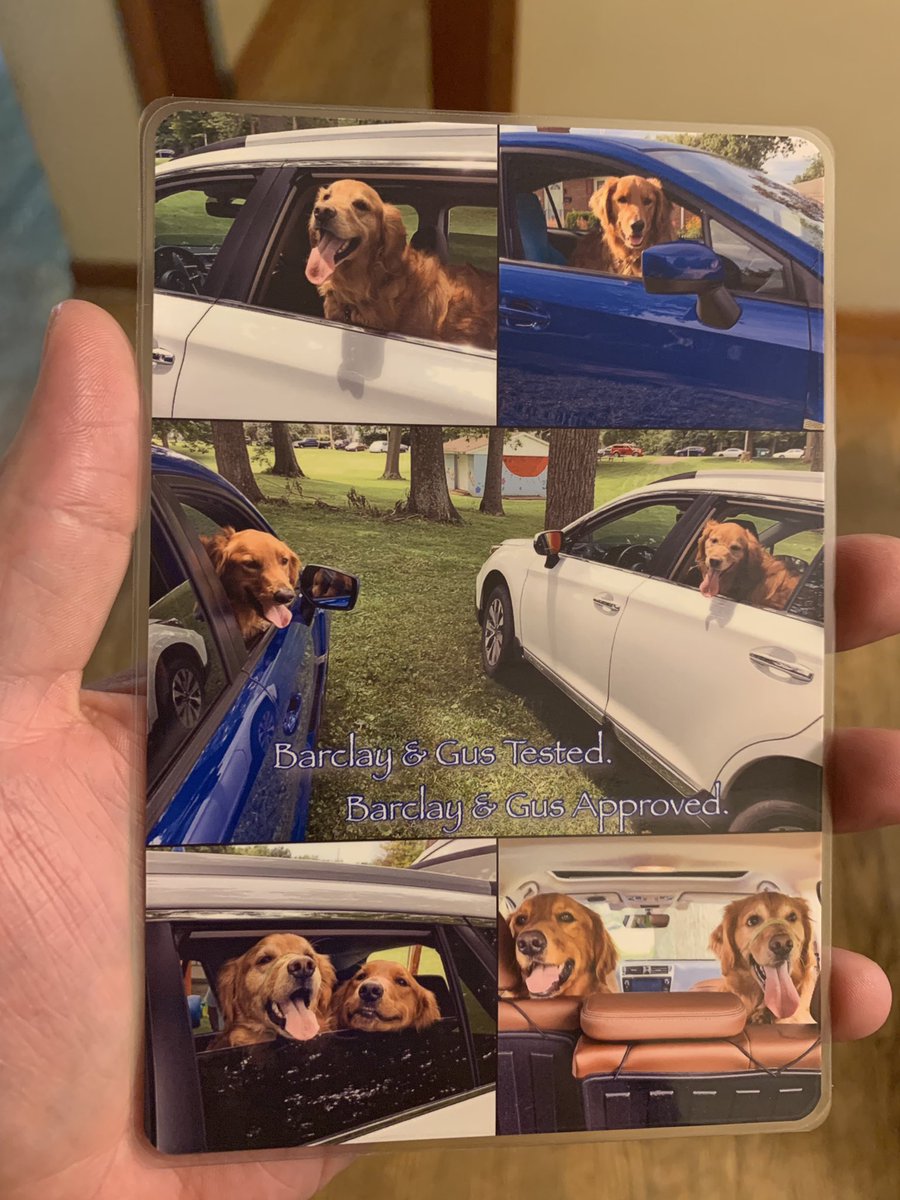 Gus_FTW's tweet photo. We just made a new magnet for our friends at the @subaru_usa dealership. Hope they like them. What great vehicle buying experiences. All around dog friendly company. #DogTestedDogApproved https://t.co/xXc6oMtjjC