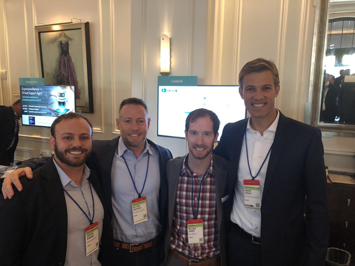 christ_andre's tweet photo. Meet the @leanix_net team today at the @Evanta #CIO Executive Summit in Atlanta. Hylton Southey who runs our US Office, and the very talented William and Michael from our team in Boston are here for conversations about data-driven Enterprise Architecture. #entarch #atlanta https://t.co/A3jjWxpdvo