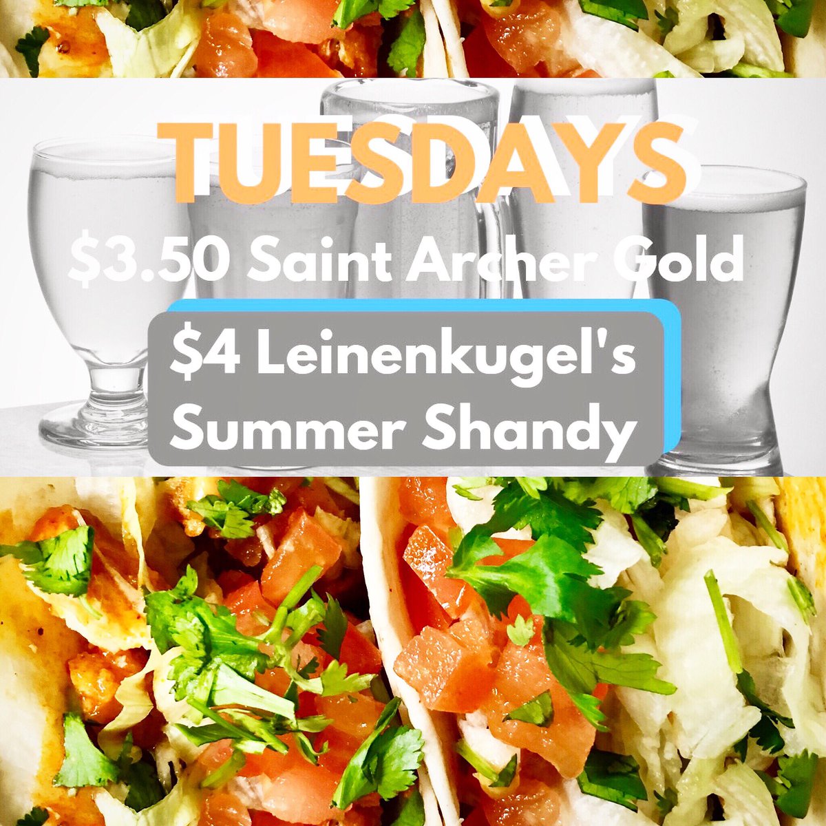 🌮🌮A Taco Tuesday Must Do: >> Try our Pulled Pork or Buffalo Chicken Tacos! Wash 'em down with our Tuesday beer specials! 
#tacotuesday #beerme #tacosandbeer