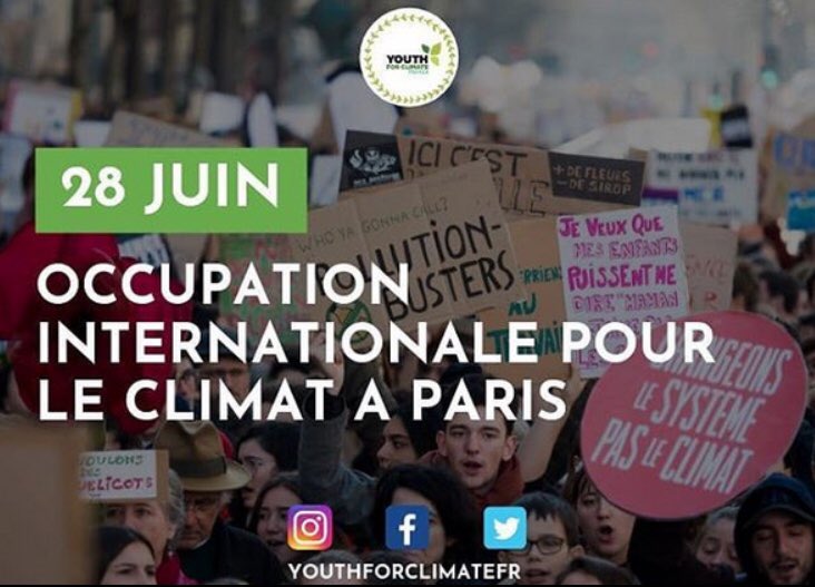 ForBasque's tweet photo. Ce vendredi 28 juin, des jeunes venus de l’Europe entière se réuniront à Paris pour l’#OccupyForClimate. Ensemble, nous réussirons à faire changer les choses ! 
Si tu veux représenter le Pays-Basque à Paris, viens en pv.                   @Youth4Climatefr https://t.co/szBrj8OKXT