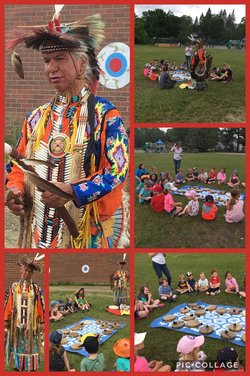 Indigenous learning, singing and dancing <a href="/GravenhurstPS/">Gravenhurst PS</a> today with Dave Rice from Wasauksing FN. <a href="/tldsb/">TLDSB</a> #tldsblearns so many Sts engaged in celebrating Indigenous culture!