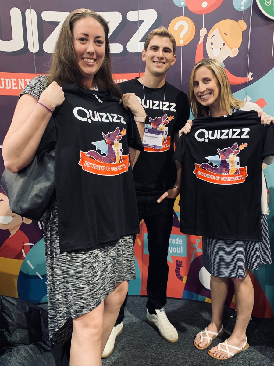 MsSBach's tweet photo. Thanks ⁦@quizizz⁩ for the t-shirts! Can’t wait to use the equation editor! https://t.co/XCVCWoY4wT