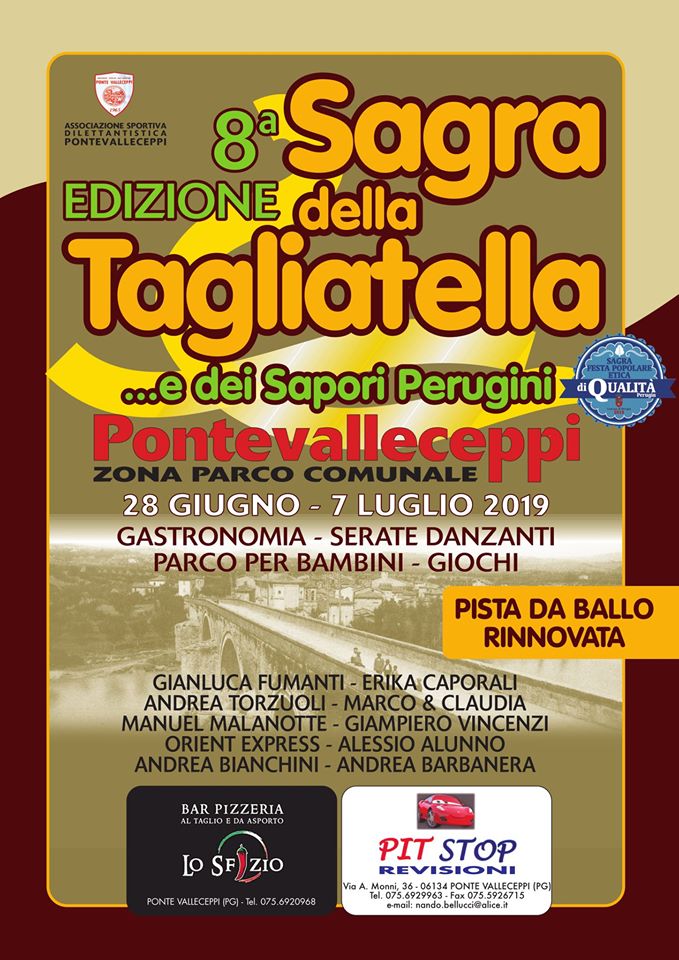 StaseraSagra's tweet image. La SAGRA DELLA TAGLIATELLA e DEI SAPORI PERUGINI di Pontevalleceppi (PG) è una delle nostre #SagreTOP!
Il menù e tutti gli eventi sono già pronti da sfogliare nella #app di #StaseraSagra, gratis sul tuo cellulare!