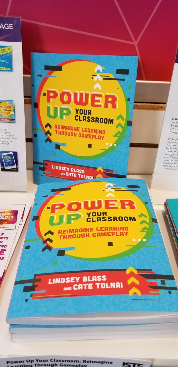 So excited/proud of @LindseyBlass1  & @CateTolnai for their new #ISTE book, Power Up Your Classroom, available now! #iste19 #ISTE2019 #EdTechChat #gaming #Games4Ed @cueinc @SFUnified @MelissaPDodd
