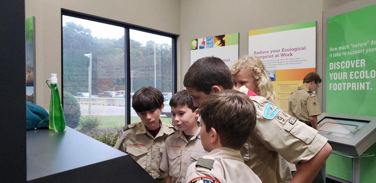 Some Camp Pipsico scouts are soaking up some knowledge at Dominion Energy Surry Nuclear Information Ctr.