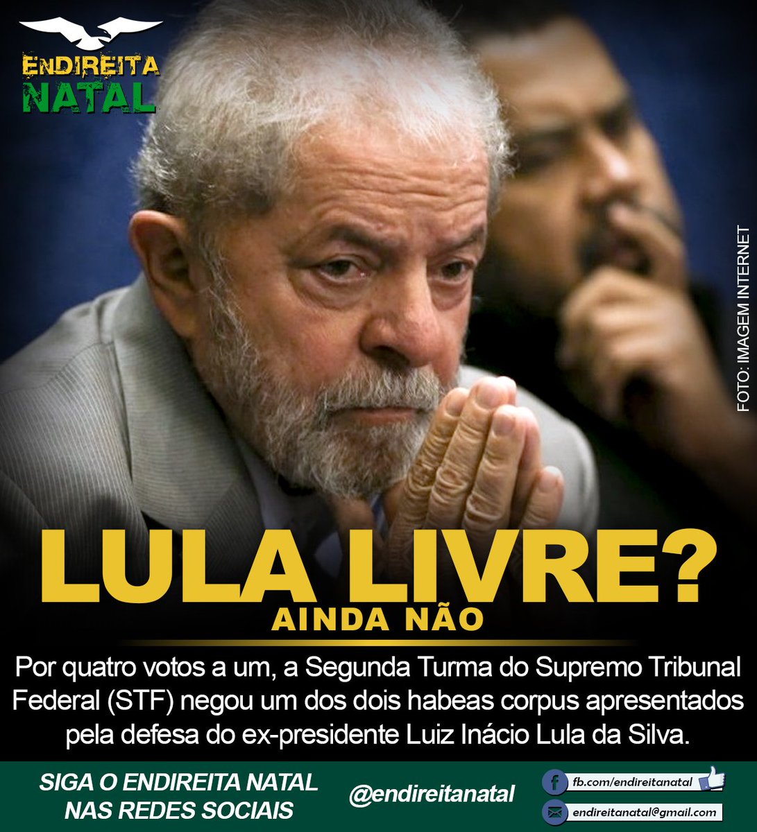 endireitanatal's tweet photo. https://t.co/g9TmWPRWHm
#LulaNaCadeia #lulapreso #LulaCorruptoPreso #Dia30AceleraBrasil https://t.co/XRwUmNua9X